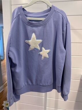 Cat & Jack Lavender Star Sequin Sweatshirt
